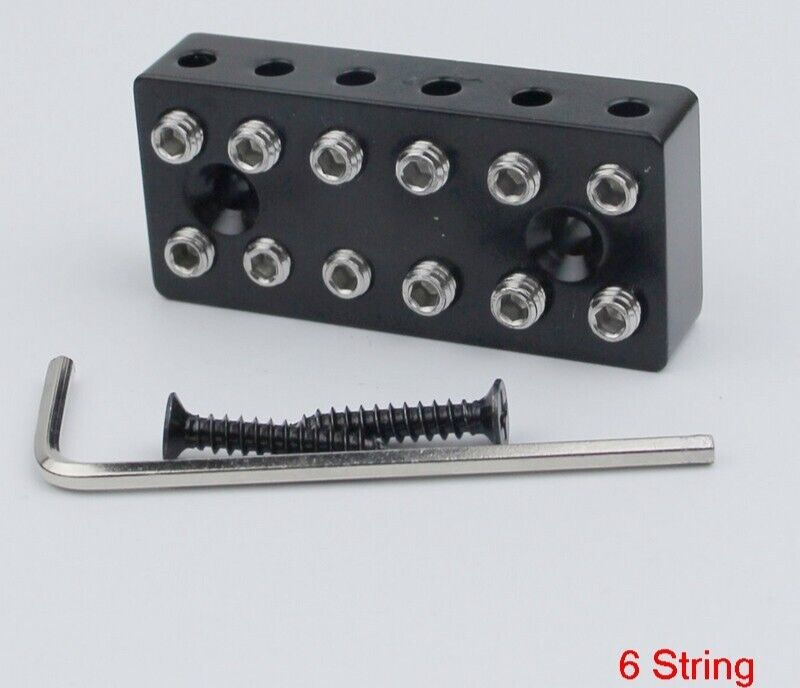 1 Set Headless Guitar Bridge Saddles with String Lock Set