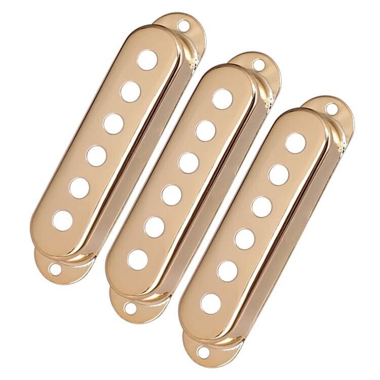 Brass Guitar Single Coil Pickup Covers Fit Fender Stratocaster Strat