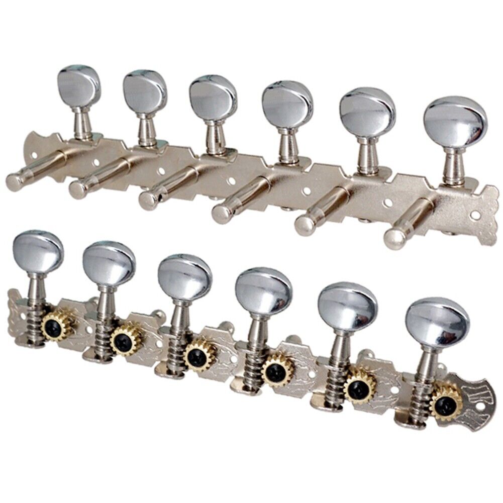 12-string Acoustic Guitar Tuning Pegs Tuners Key 6L 6R Round Machine Heads/Parts