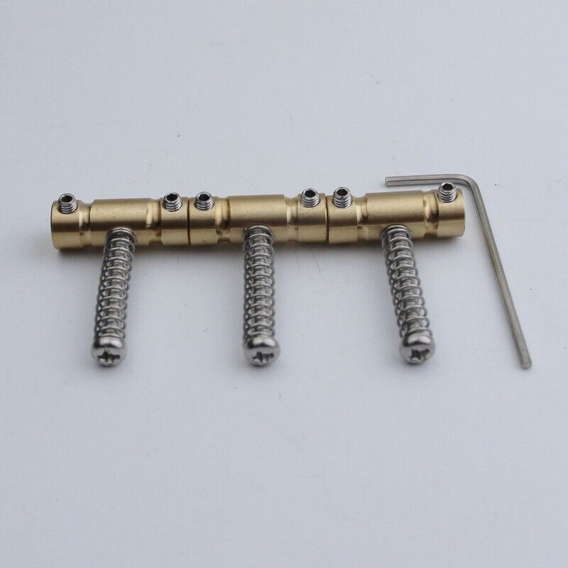 3pcs Vintage Brass Guitar Ashtray Bridge Saddles For Telecaster Tele