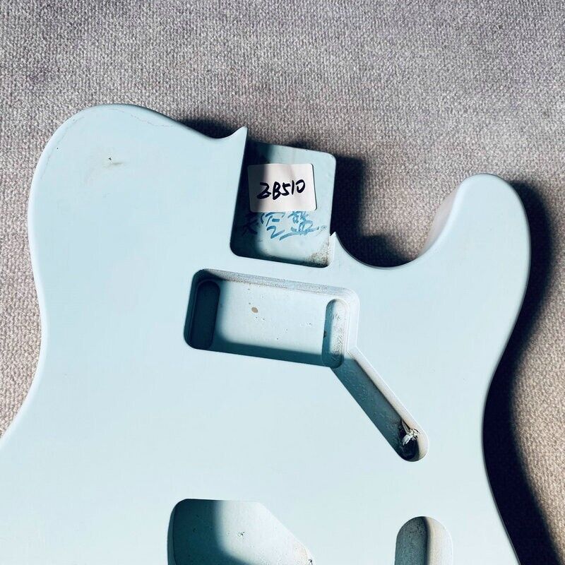 Light Blue Single Cut Solid Ash Wood Guitar Body For Telecaster