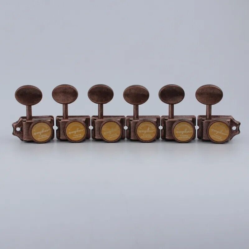 Aged Bronze Guitar Vintage Lock Tuning Pegs For Fender Telecaster Stratocaster