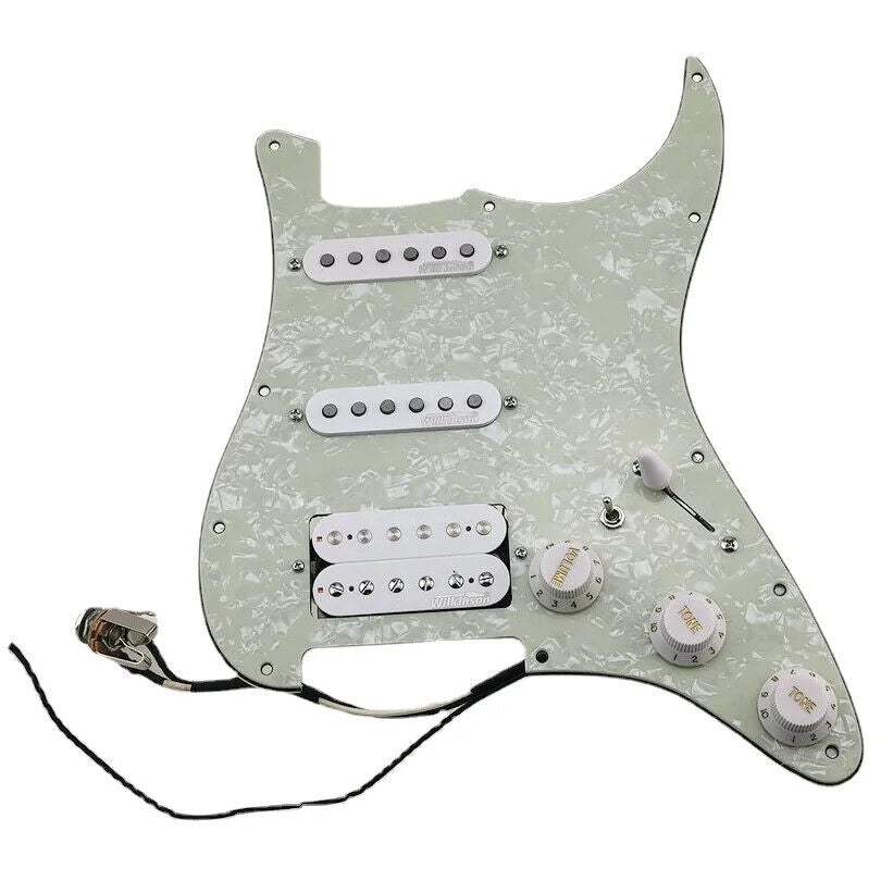 Electric Guitar Pickup 7-Way Fully Loaded Pickguard Wilkinson Alnico 5 SSH For Fender Stratocaster Strat