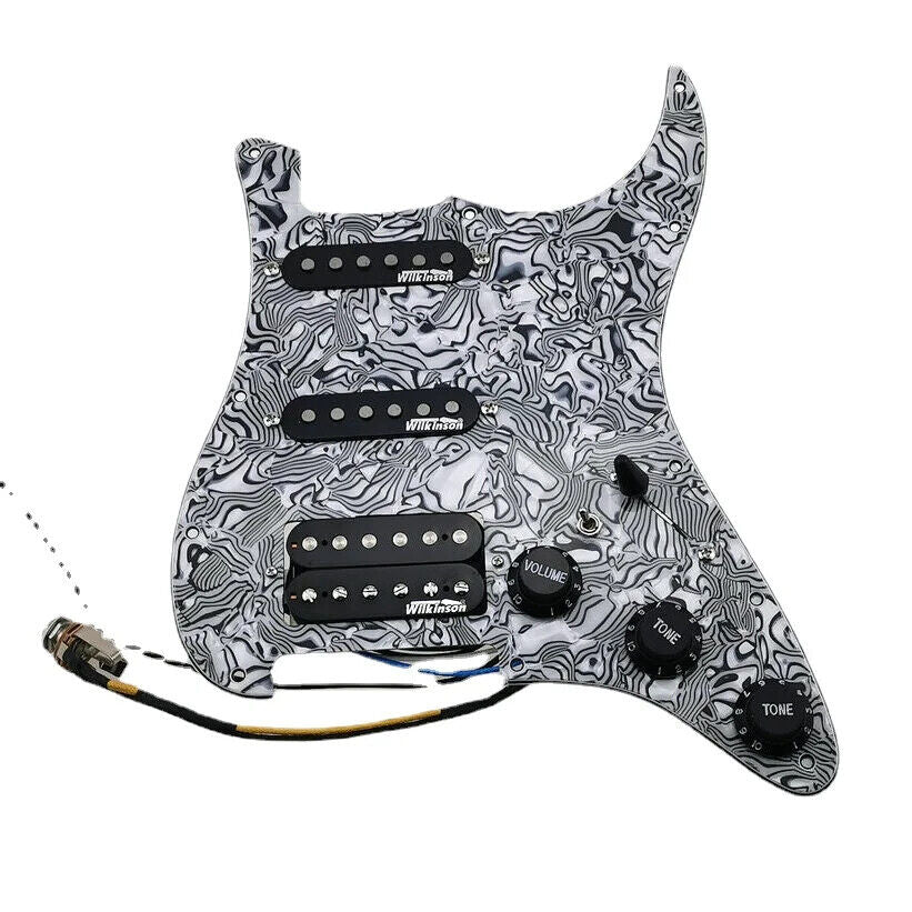 Electric Guitar Pickup 7-Way Fully Loaded Pickguard Wilkinson Alnico 5 SSH For Fender Stratocaster Strat