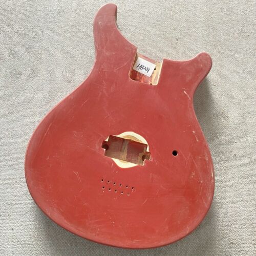 Red Flat Top Guitar Basswood Body Les Paul Junior DIY Project