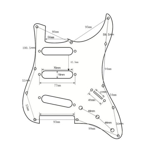 SSS Electric Guitar Pickguard Loaded Prewired Pickup For Fender Stratocaster Strat