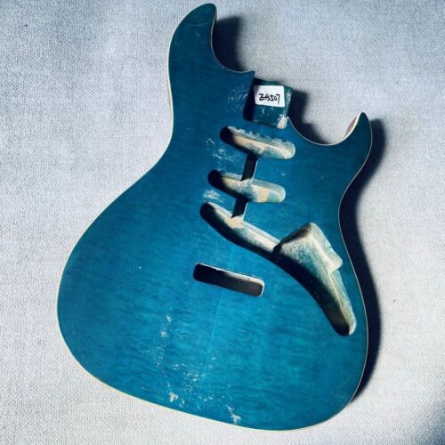 SSS Blue Quilted Maple Top Guitar Okoume Wood Body