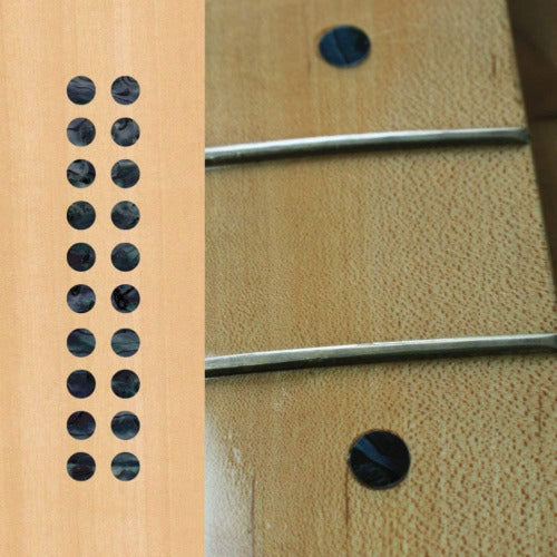 Ocher 1/4" Guitar and Bass Dot Fret Markers Stickers