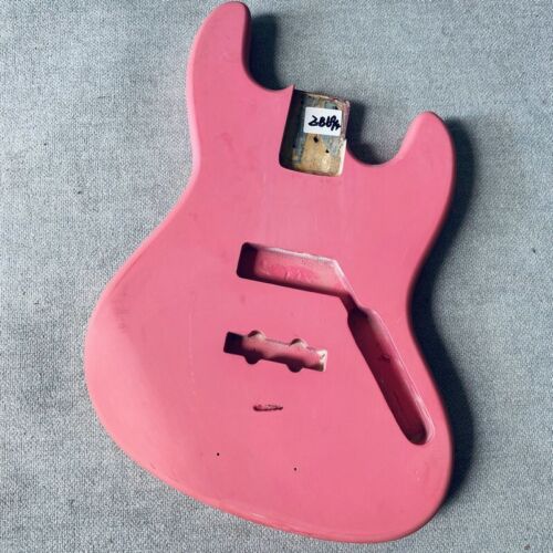 Pink Basswood Bass Guitar Body For Jazz Bass