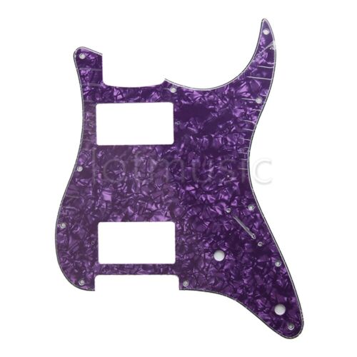 Purple Pearloid Guitar Two Humbuckers HH Pickguard Plate Fit Strat ST