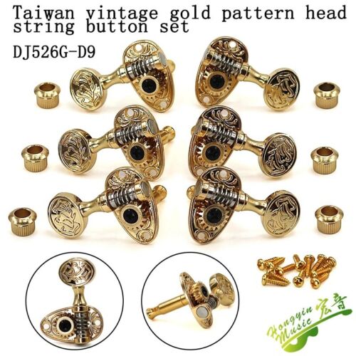 Gold Engraved Guitar Tuning Pegs Keys For Burny/Ibanez/Washburn/Godin/D'Angelico