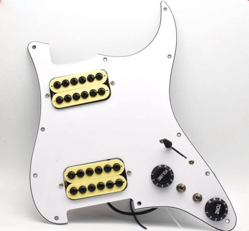 HH White Guitar Loaded Prewired Pickguard For Stratocaster ST