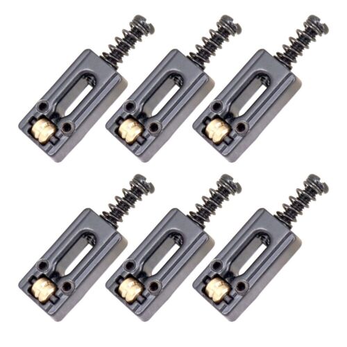 Black Set Guitar Bridge Tremolo Roller Saddles Fit Fender Stratocaster ST