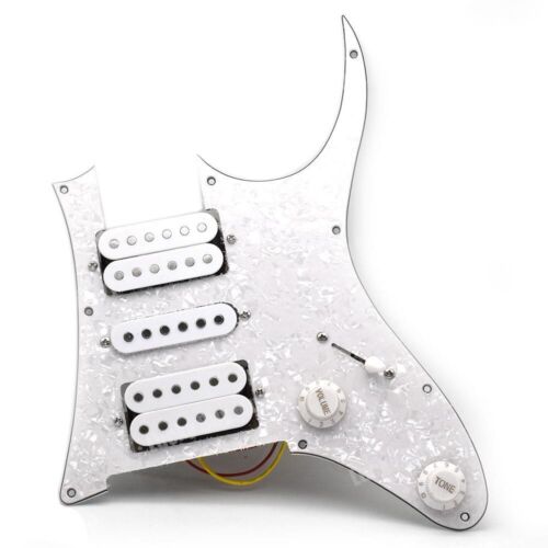 HSH White Pearl Guitar Loaded Prewired Pickguard For Ibanez