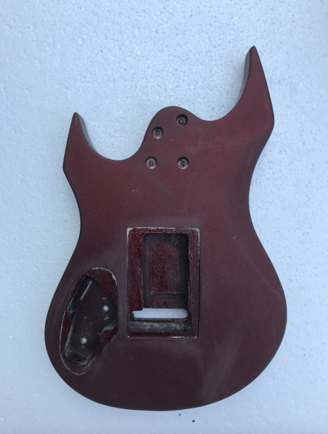 Dark Red Guitar Double Cutaway Body Project DIY