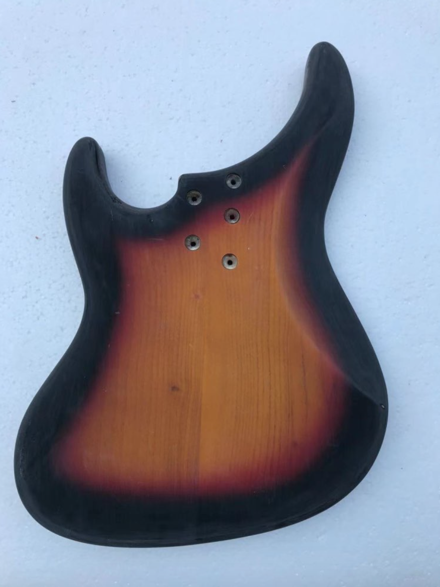 4 String Electric Bass Guitar Sunburst Finished Body