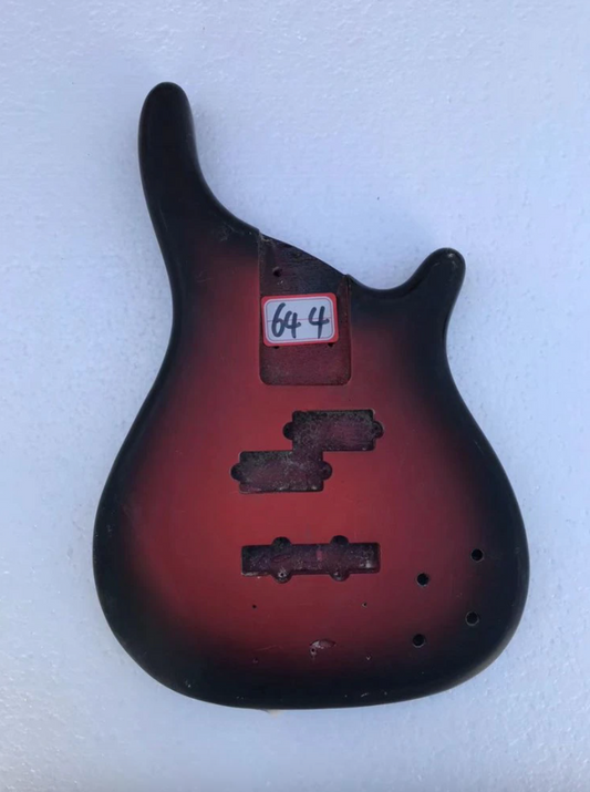 4 String Electric Bass Red Burst Body Project