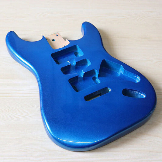 Metallic Blue Electric Guitar Poplar Wood Body Fit ST