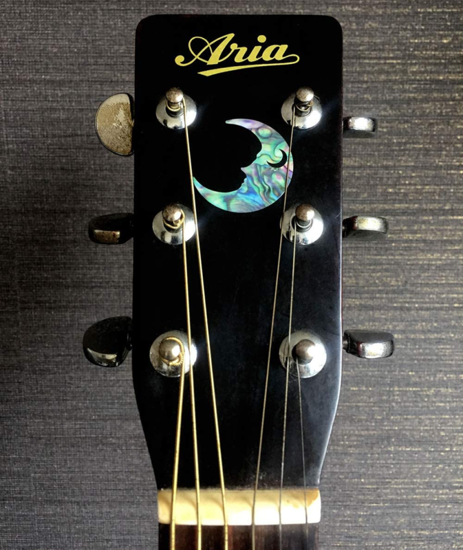 Crescent Moon SET Guitar and Bass Headstock Inlay Sticker