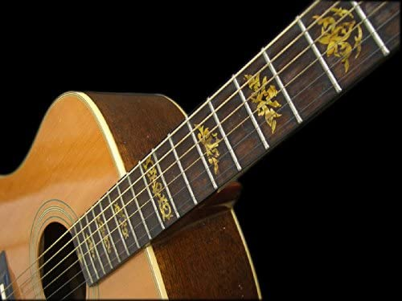 Vintage Ocher Guitar And Bass Inlay Sticker Fretboard Markers Decal