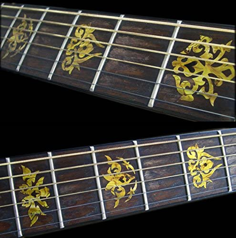 Vintage Ocher Guitar And Bass Inlay Sticker Fretboard Markers Decal