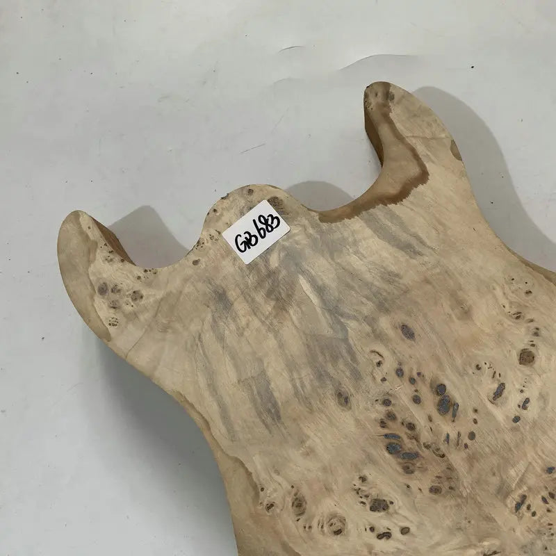 Okoume Wood Guitar Double Cutaway Body with Burl Wood Top