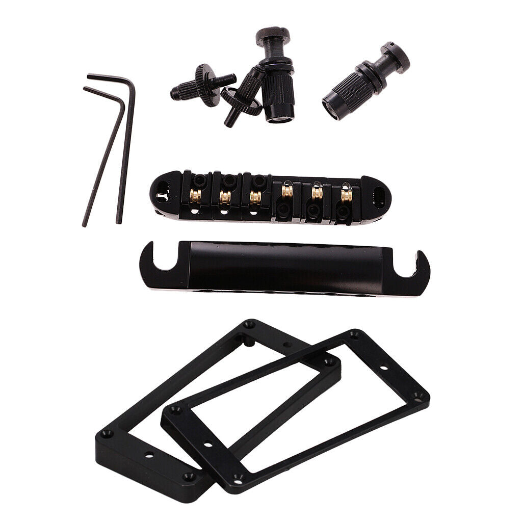 1 Set Guitar Pickups Rings, Roller Bridge and Tailpiece Fit Epiphone SG Les Paul