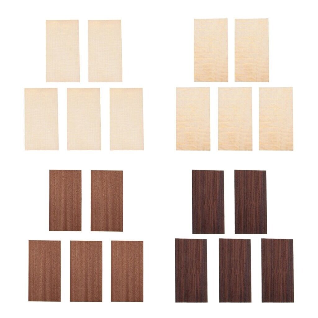 5 Pieces Set Guitar Wooden Head Veneer Plate Headstock Sheet DIY