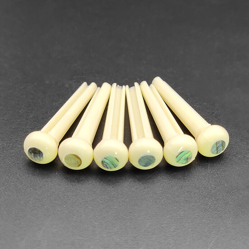 Acoustic Guitar Bone Bridge Pins with Shell Fit Epiphone,Martin,Fender,Washburn