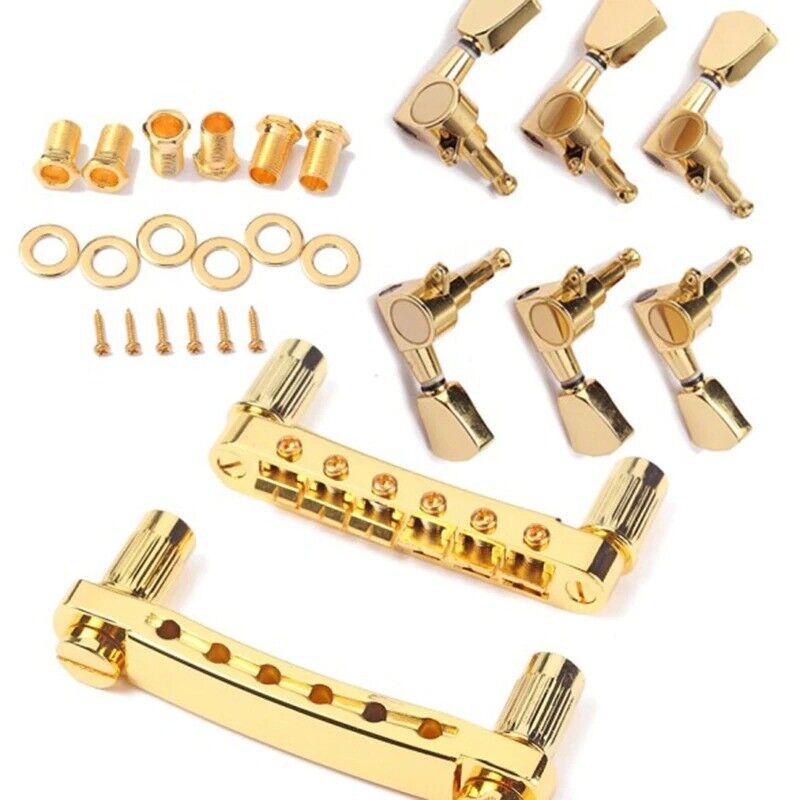 Gold 3X3 Guitar Tuning Keys with Bridge and Tailpiece For Epiphone Les Paul SG