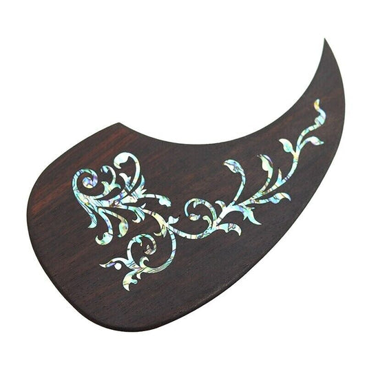 Rosewood Acoustic Guitar Plate Pickguard with Abalone Shell