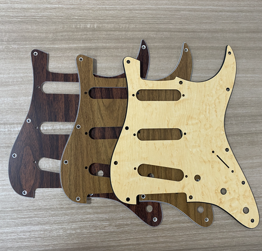 Wood Grain Guitar SSS Pickguard Scratch Plate Fit Fender Stratocaster Strat