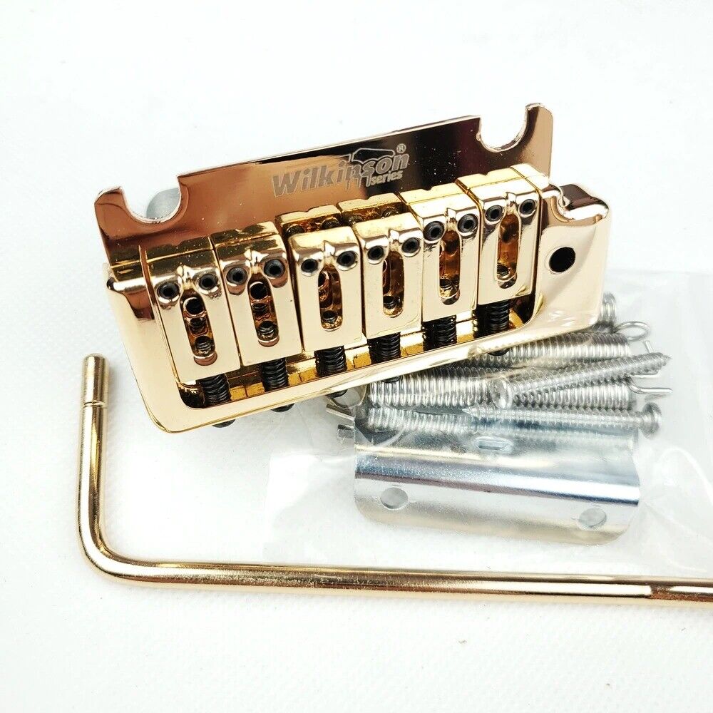 Wilkinson 2 Post Point Golden Bridge Tremolo System in Gold Fit Stratocaster ST