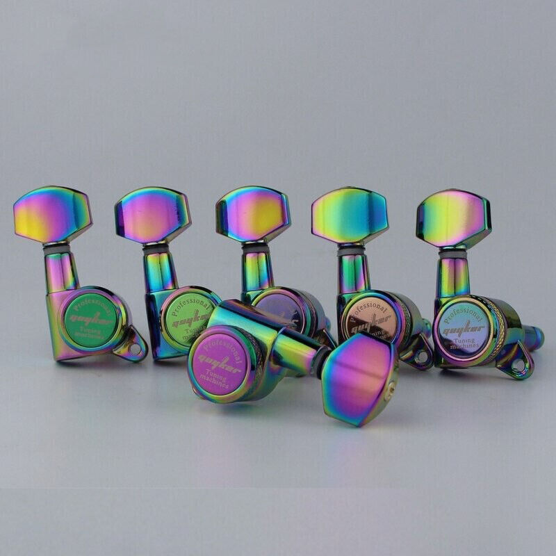 Rainbow Finish Guitar R6 Lock Tuning Pegs Fit Kramer,Washburn,Dean,Fender,ESP