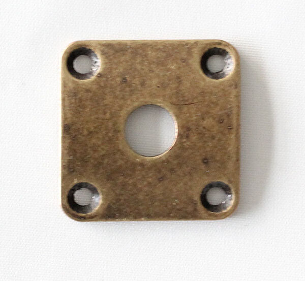 Curved Aged Brass Guitar Square Jack Plate Fit Gibson LP Les Paul