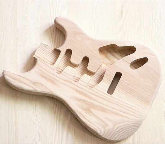 Unfinished Ash Wood Guitar Body SSS Fit Strat