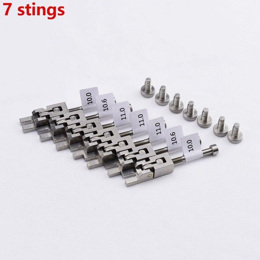 7 String Stainless Steel Tremolo Saddles with Fine Tuning Screws Fit Floyd Rose