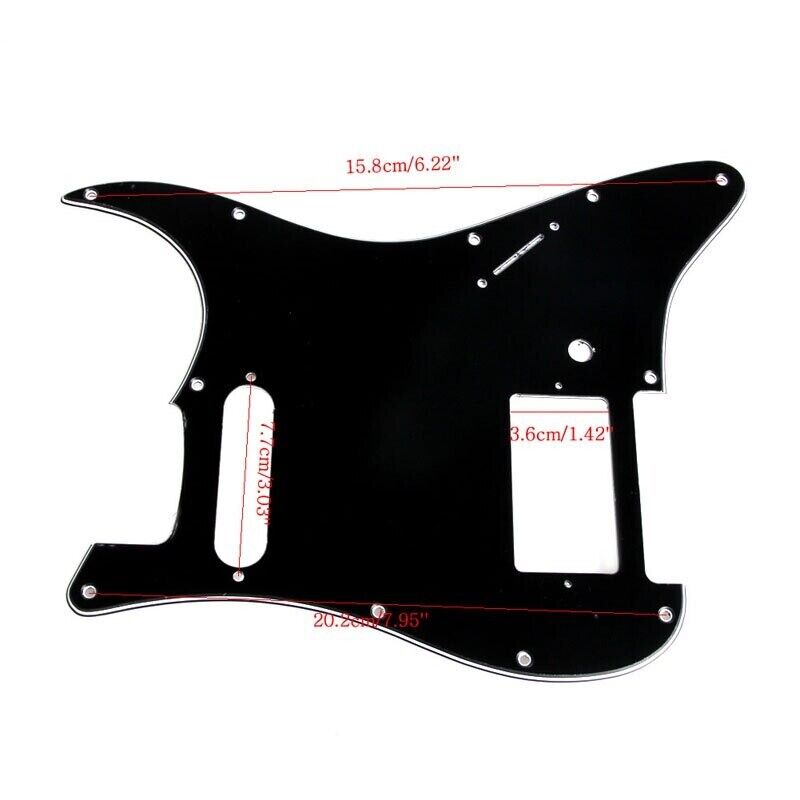 Black HS Guitar Scratch Plate Pickguard Fit Stratocaster Strat