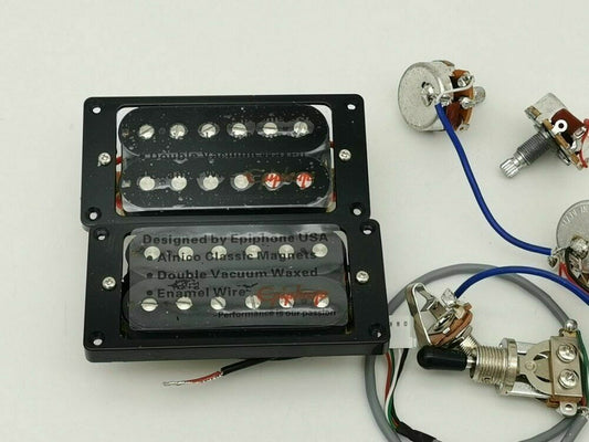 Epiphone Guitar Humbucker Pickups with Wiring Harness Fit Epiphone Les Paul SG