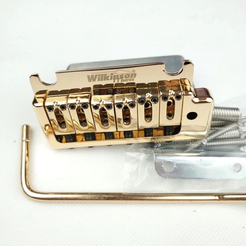 Wilkinson 2 Post Point Golden Bridge Tremolo System in Gold Fit Stratocaster ST