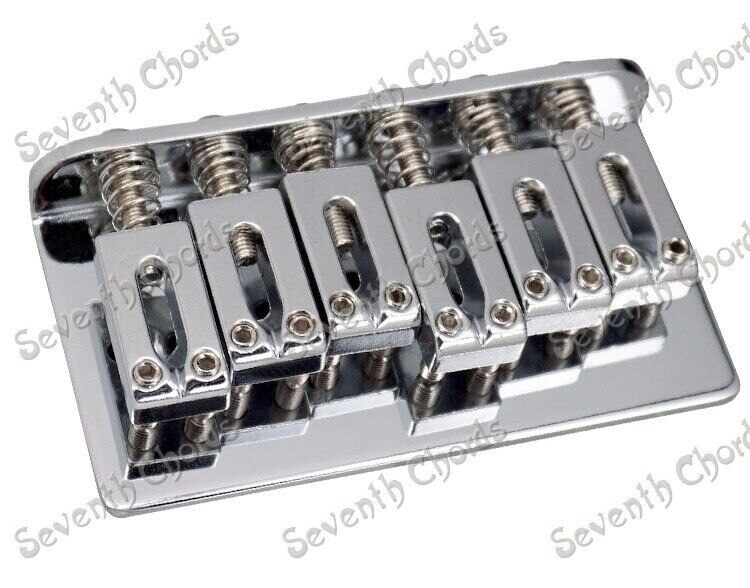 Chrome Top Loading Electric Guitar Fixed Hardtail Bridge 70MM