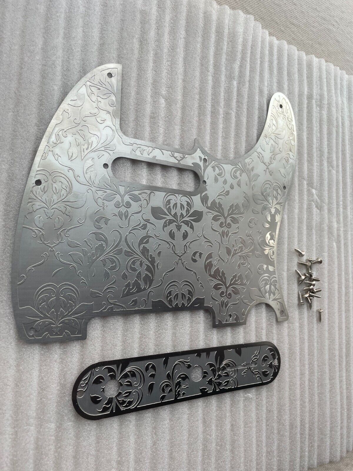 Engraved Stainless Steel Guitar Control Plate with Pickguard Fit Telecaster Tele