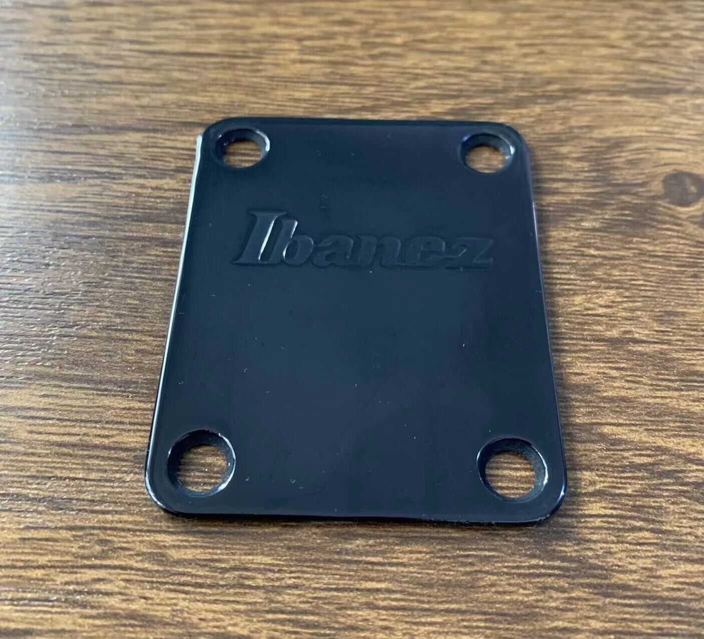 Black Ibanez Guitar and Bass Neck Plate with Mounting Screws