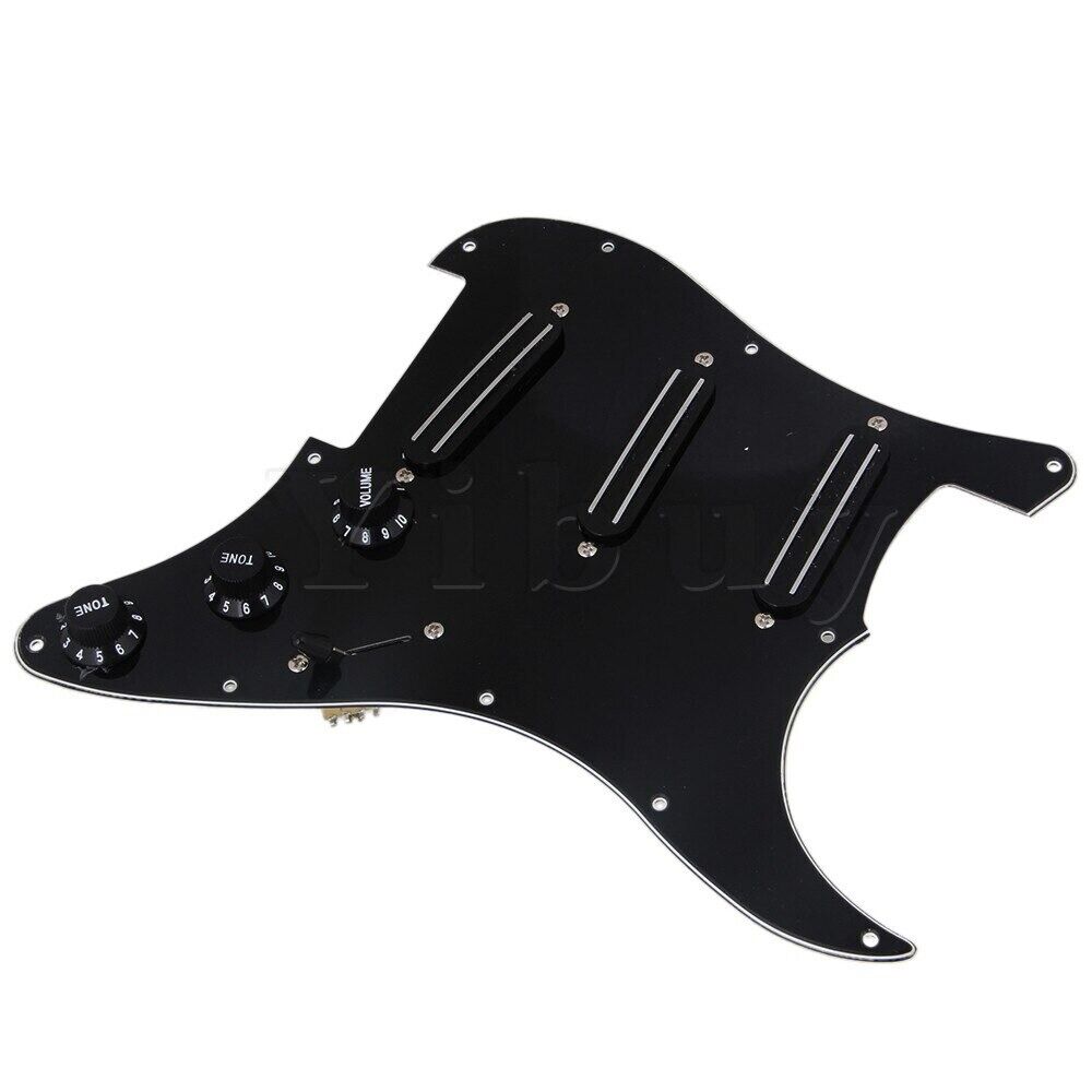 Guitar Prewired Loaded Pickguard With Hot Rails Pickups Fit Fender Stratocaster