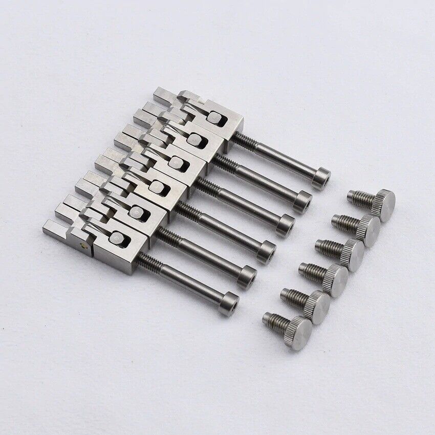 7 String Stainless Steel Tremolo Saddles with Fine Tuning Screws Fit Floyd Rose