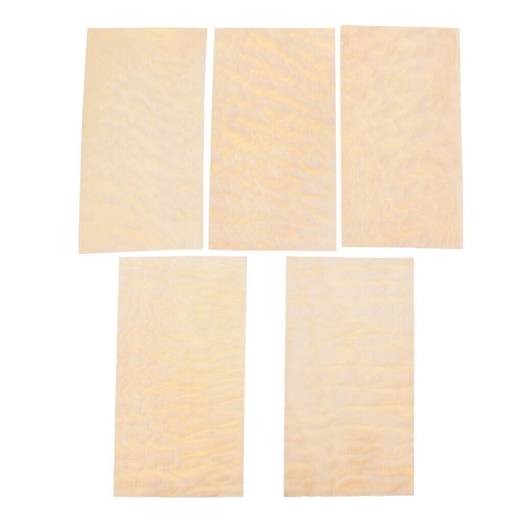 5 Pieces Set Guitar Wooden Head Veneer Plate Headstock Sheet DIY