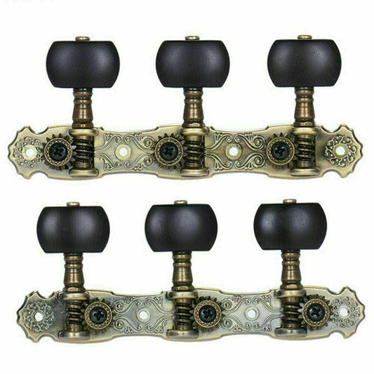 3x3 Bronze Classical Guitar Tuners Tuning Pegs Fit Takamine,Stagg,Cordoba,Yamaha