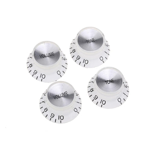 White Top Hat Guitar Tone and Volume Control Knobs Fit Gibson Les Paul SG ES