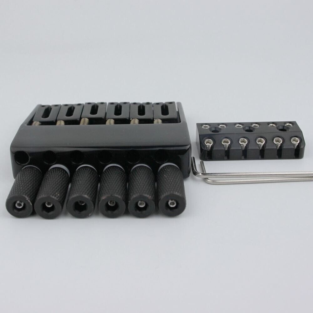 Black 6 String Headless Guitar Bridge