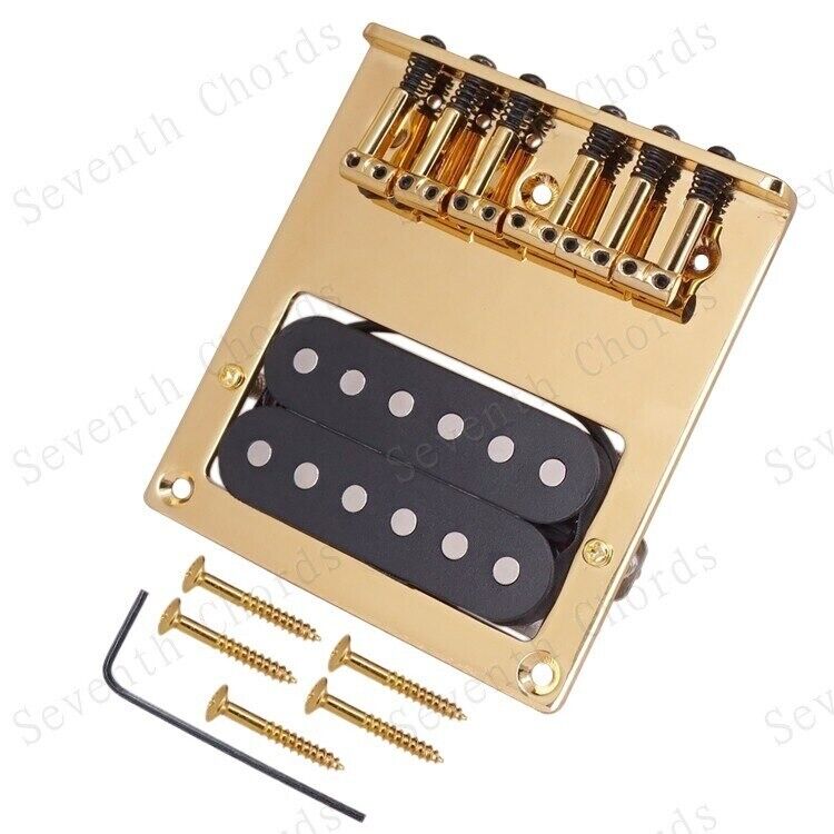 Gold Guitar Humbucker Pickup with Vintage Bridge Fit Fender Telecaster Tele